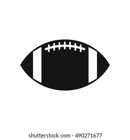 Rugby ball icon in simple style on a white background vector illustration