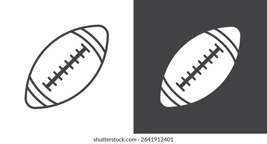 rugby ball icon symbol illustration logo