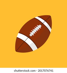 Rugby ball icon symbol vector, isolated on yellow background, illustration Vector EPS 10 