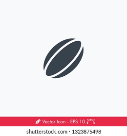 Rugby Ball Icon / Vector