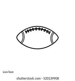 Rugby Ball icon, vector best flat icon, EPS