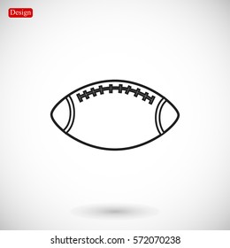 Rugby Ball Icon, Vector Best Flat Icon, EPS