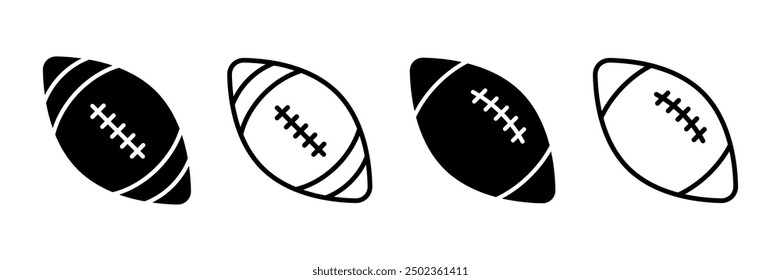 Rugby ball icon. Rugby ball. Vector collection of rugby ball icon. 