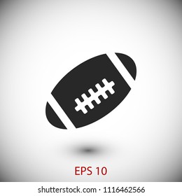 Rugby ball icon, Vector EPS 10 illustration style