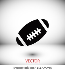 Rugby ball icon, Vector EPS 10 illustration style