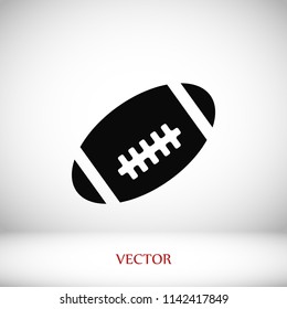 Rugby ball icon, 

Vector EPS 10 illustration style