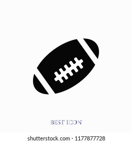 Rugby ball icon, Vector EPS 10 illustration style
