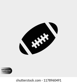 Rugby ball icon, 

Vector EPS 10 illustration style