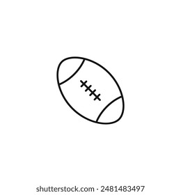 Rugby ball icon vector. EPS 10 editable vector