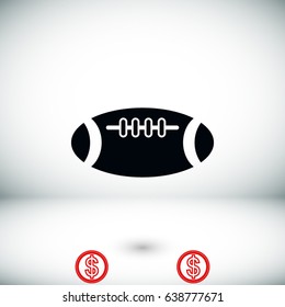 Rugby ball icon, 

Vector EPS 10 illustration style