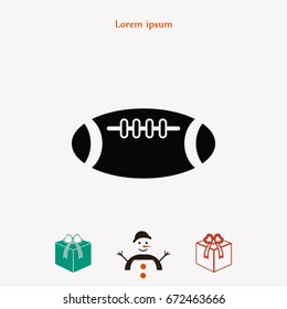 Rugby ball icon, Vector EPS 10 illustration style