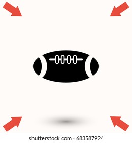 Rugby ball icon, 

Vector EPS 10 illustration style