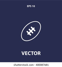 rugby ball icon. vector eps10 icon
