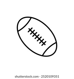 Icono de pelota de rugby, Vector plano negro simple ilustración de estilo de moda para Web y App.. eps