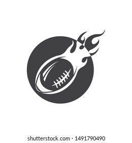rugby ball icon vector illustration design template 