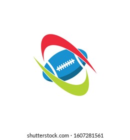 rugby ball icon vector illustration design template 