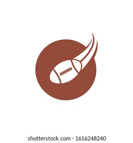 rugby ball icon vector illustration design template 