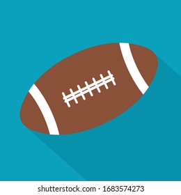 rugby ball icon -vector illustration