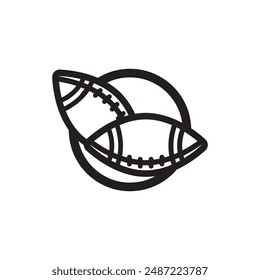Rugby ball icon vector illustration design template