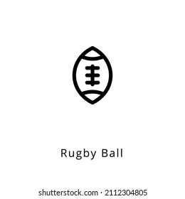 rugby ball icon in vector. Logotype