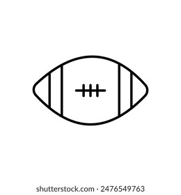 Rugby Ball icon.american footaball, icon in outline style isolated on white background. Perfect for websites, printing, etc.