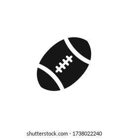 Rugby ball icon.American football symbol illustration