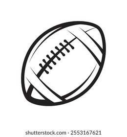 Iconos de pelota de rugby. Iniciar sesión original de un color blanco y negro. Símbolo o emblema. Ilustración vectorial