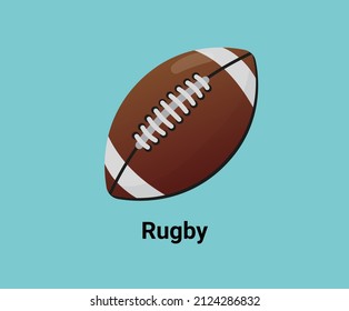 Conjunto de ilustraciones de Rugby. dibujo del vector de bolas. Estilo dibujado a mano.