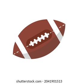 Rugby ball isolated on white background. American football ball. Vector stock