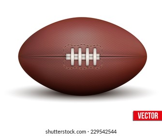 Rugby ball isolated on a white background. Realistic Vector Illustration.