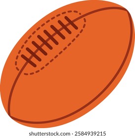 The rugby ball isolated on white background