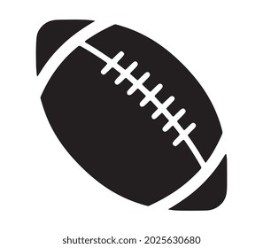 Icono vectorial aislado de la bola de rugby.