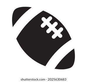 Rugby ball isolated vector icon.