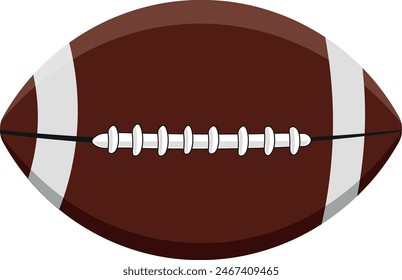 Rugby ball isolated vector icon. Sports equipment