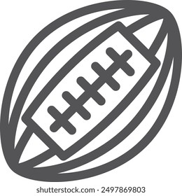 Rugby ball line icon. American football symbol