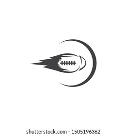 Rugby ball logo icon vector template