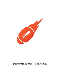 Rugby ball logo icon vector template