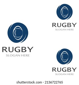 Rugby ball logo. Using vector illustration design concept.Can be used for sports logos and a team logo