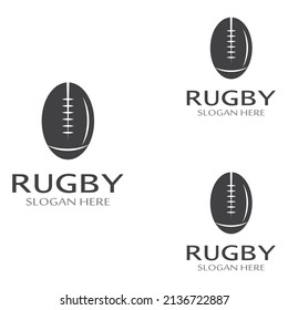 Rugby ball logo. Using vector illustration design concept.Can be used for sports logos and a team logo
