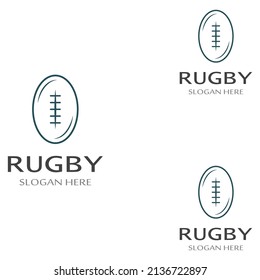 Rugby ball logo. Using vector illustration design concept.Can be used for sports logos and a team logo