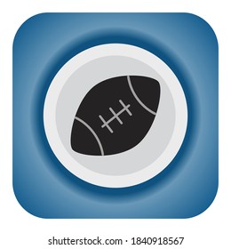 Rugby ball. Olympic game. Vector illustration of a sports sign. Healthy lifestyle concept. Can be used for web design and applications.