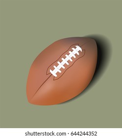 Rugby Ball on green background. Vector illustration