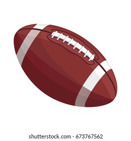 rugby ball on white. Vector illustration rugby sport game