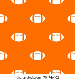 Rugby ball pattern repeat seamless in orange color for any design. Vector geometric illustration