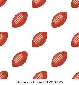 Rugby-Ball-Muster nahtlose Hintergrund-Textur Wiederholung Bildschirmhintergrund geometrische Vektorgrafik