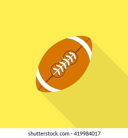 Rugby ball sign icon. Vector flat