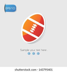 Rugby ball symbol,vector