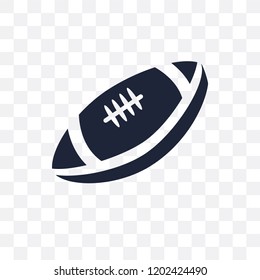 Rugby ball transparent icon. Rugby ball symbol design from United states of america collection. Simple element vector illustration on transparent background.