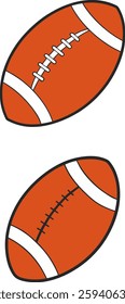 Rugby Ball vector art design, Football ball isolated, Football silhouettes art  illustration