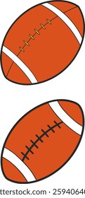 Rugby Ball vector art design, Football ball isolated, Football silhouettes art